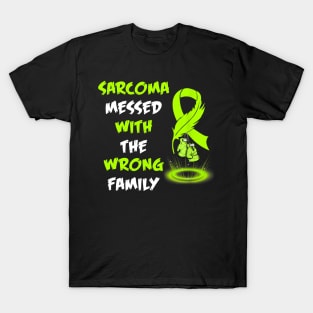 Sarcoma Cancer Awareness Yellow Ribbon Family Support T-Shirt